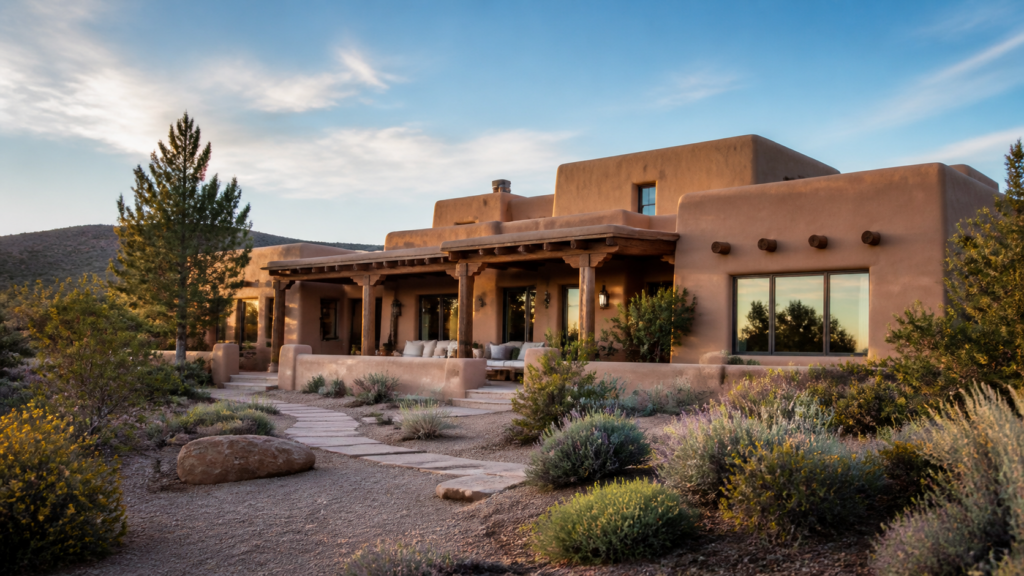 Illustrative Southwestern home exterior representing seller planning in the Santa Fe area.